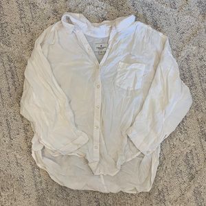 White flowers thin button down